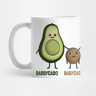 Cute avocado Family Daddy Babby and MommyCado Mug